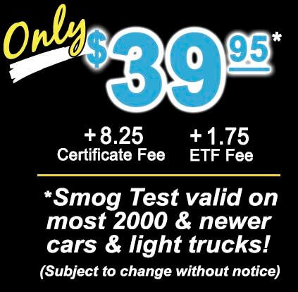 Smog Test Coupon Smog Test Coupon