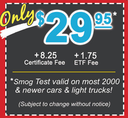 Smog Test Coupon Smog Test Coupon